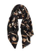 Tessa Tulip in Black Lightweight Scarf